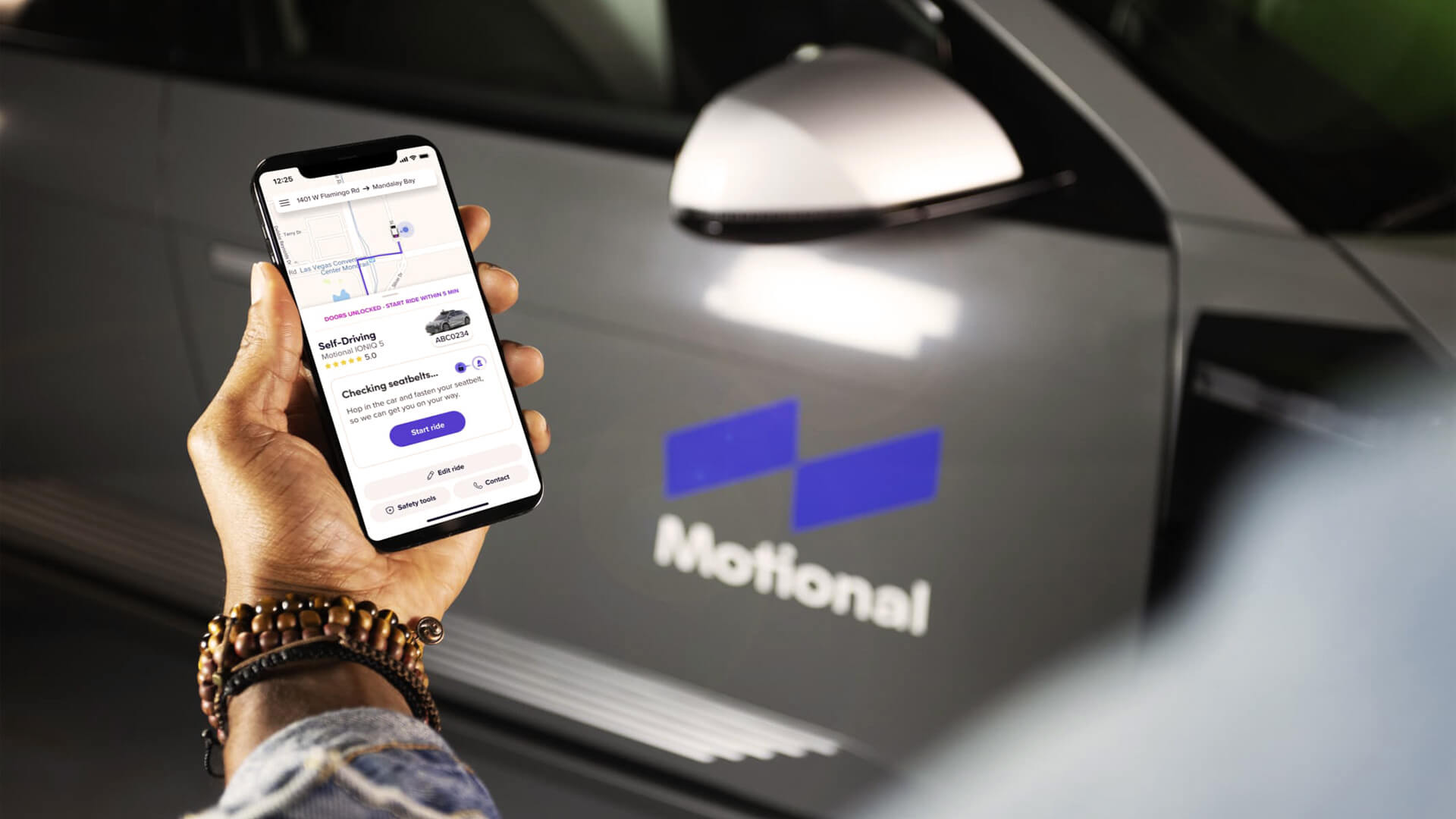 Motional in-vehicle app mockups